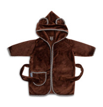 SOFT TEDDY BEAR BATHROBE BROWN