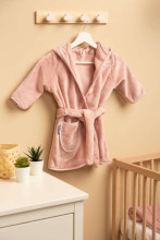 SOFT TEDDY BEAR BATHROBE DIRTY PINK