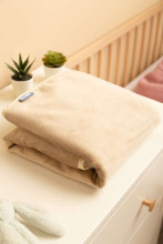 BEIGE PLUSH BLANKET 80x100