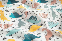 MUSLIN WRAP DINOSAURS 120X120 CM