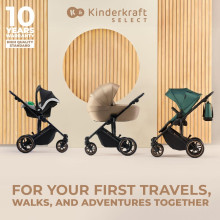 KinderKraft Prime Lite 3 in1 Art.KKWPRLIBLK3000 Black Универсальная коляска 3 в 1+стильная сумка