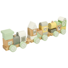 Ikonka Art.KX3772 Lulilo Train wooden train pastel