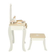 Ikonka Art.KX3775 Children's wooden dressing table with accessories white