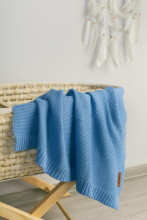 Bamboo and cotton blanket – blue