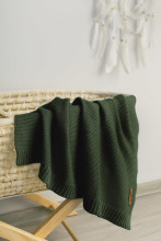 Bamboo and cotton blanket – BOTTLE GREEN