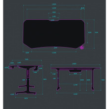 Datorspēļu galds Ultradesk Frag XXL Black