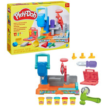 PLAY-DOH playset Stamp n saw tool bench