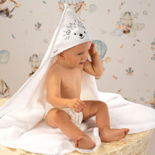 A0661 BATH TOWEL HOODED WHITE