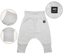 La Bebe™ NO Baby Pants Art.184105 Grey Детские штанишки с широким поясом и открытыми пяточками из чистого хлопка