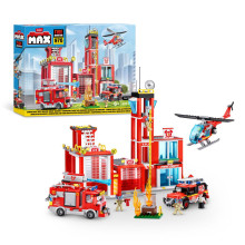 MAX CITY Bricks Fire Station, 933pcs