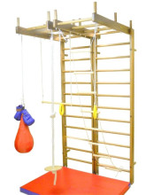 Climbing Rack Art.R7U Col.001 Wooden Climbing Wall Set 160x67x10cm