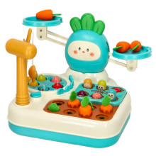 Ikonka Art.KX3610_1 Cute carrots interactive toy 4in1 blue