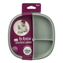 Plate with suction cup 2in1, sage, b.box