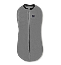 La Bebe™ NO Swaddle Up Art.184764 Dark Grey Хлопковая пелёнка для комфортного сна/спальный мешок 3,2 кг до 6,4 кг.