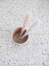 Beaba Art.913469 GREY/PINK silicone spoon 4m+, 2pcs