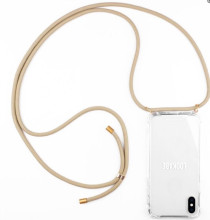 Lookabe Necklace iPhone Xs gold nude loo008