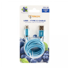 Sbox USB->Type C M/M 1.5m CTYPE-1.5BL Blue