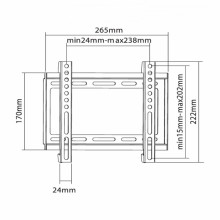 Sbox PLB-2222F Fixed Flat Screen LED TV Mount 23"-43" 35kg