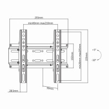 Sbox PLB-2522T Tilting Flat Screen LED TV Mount 23"-43" 35kg