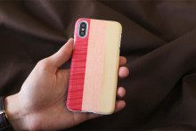 MAN&WOOD SmartPhone case iPhone X/XS pink pie white