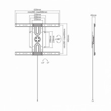 Sbox PLB-1246F Fixed Flat Screen LED TV Mount 37"-70" 50kg