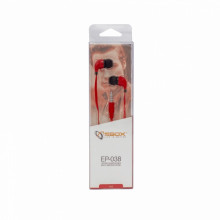 Sbox Stereo Earphones With Microphone EP-038 Red