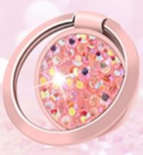 Devia Ring Holder Diamonds 3 gold pink