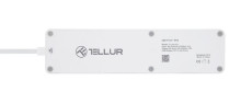 Tellur WiFi Power Strip, 3 Outlets, 4*USB 4A, 2200W, 10A, 1.8m