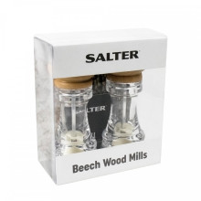 Salter 7607 WDXR Beech Wood Mills Twin