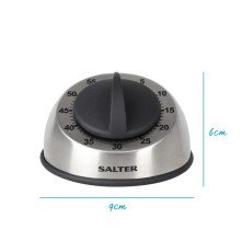 Salter 338 SSBKXR8EU16 Stainless Steel Mechanical Timer