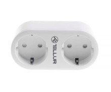 Tellur WiFi AC Dual Plug, Energy reading, 16A, 2400W