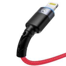 Tellur Data Cable USB to Lightning with LED Light 3A 1.2m Red