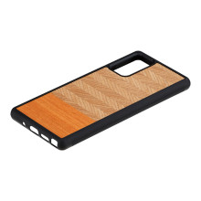 MAN&WOOD case for Galaxy Note 20 herringbone arancia black