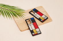 MAN&WOOD case for Galaxy Note 20 Ultra mondrian wood black