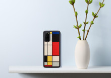 MAN&WOOD case for Galaxy S20 mondrian wood black