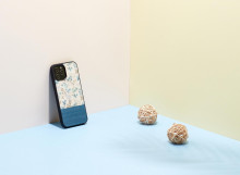 MAN&WOOD case for iPhone 12/12 Pro blue flower black