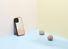 MAN&WOOD case for iPhone 12/12 Pro pink flower black