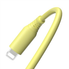 Tellur Silicone USB to Lightning Cable 3A 1m Yellow