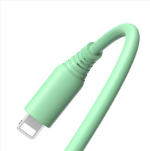 Tellur Silicone USB to Lightning Cable 3A 1m Green