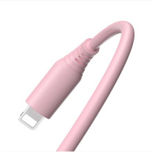 Tellur Silicone USB to Lightning Cable 3A 1m Pink