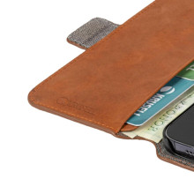 Krusell Leather PhoneWallet Apple iPhone 13 cognac (62398)