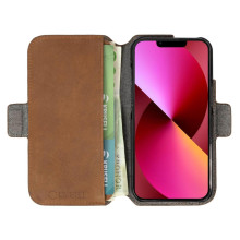 Krusell Leather PhoneWallet Apple iPhone 13 cognac (62398)