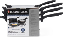 Russell Hobbs RH01840EU7 Stackable metallic marble pan set 4pcs