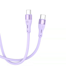 Tellur Silicone Type-C to Type-C Cable PD60W 1m Purple