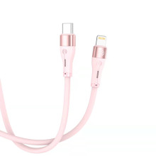 Tellur Silicone Type-C to Lightning Cable PD30W 1m Pink