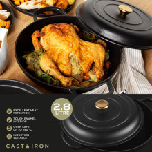 Russell Hobbs RH02525BEU7 Cast iron casserole 30cm black