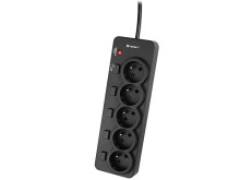 Tracer 46976 PowerGuard 1.8m Black (5 Outlets)