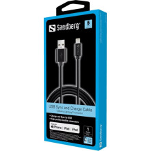 Sandberg 441-39 USB>Lightning MFI 1m Black