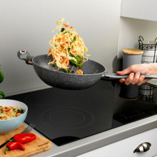 Salter BW02772G Marblestone Wok 28cm grey