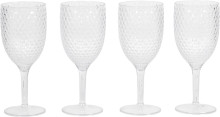 Cambridge CM07655EU7 Fete Diamond 4pcs wine glass set clear